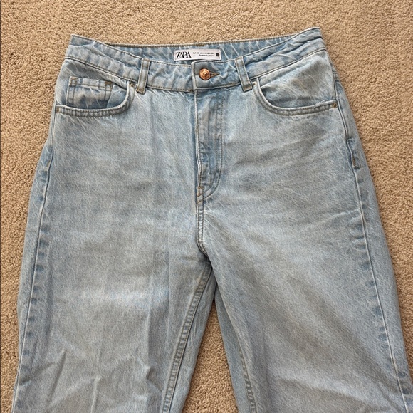 Zara Long Length Straight Leg Jeans Size 4 - Picture 3 of 7